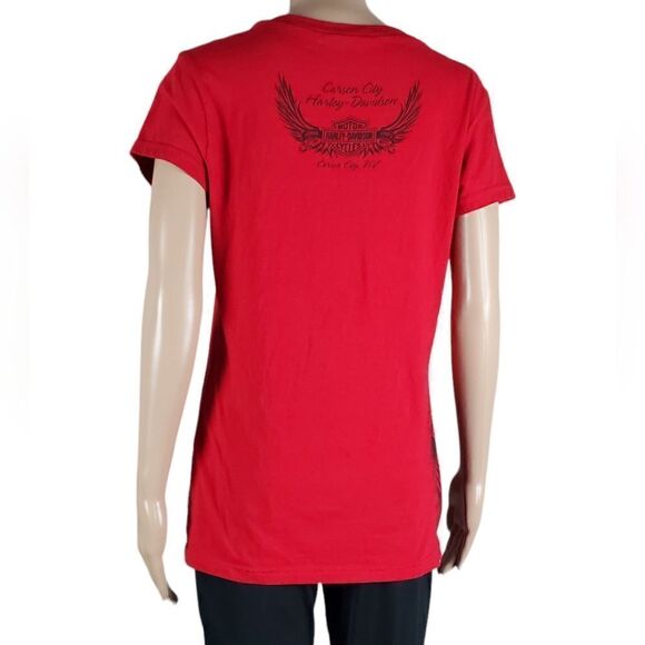 Harley-Davidson Poppy Red & Black T-Shirt - Picture 2 of 7